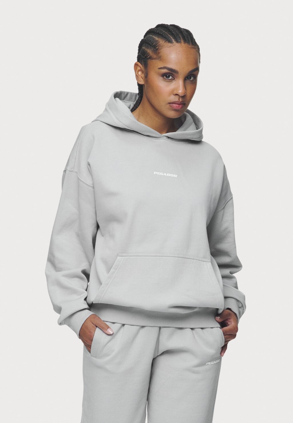 

Толстовка с капюшоном ATNA LOGO OVERSIZED HOODIE Pegador, серый