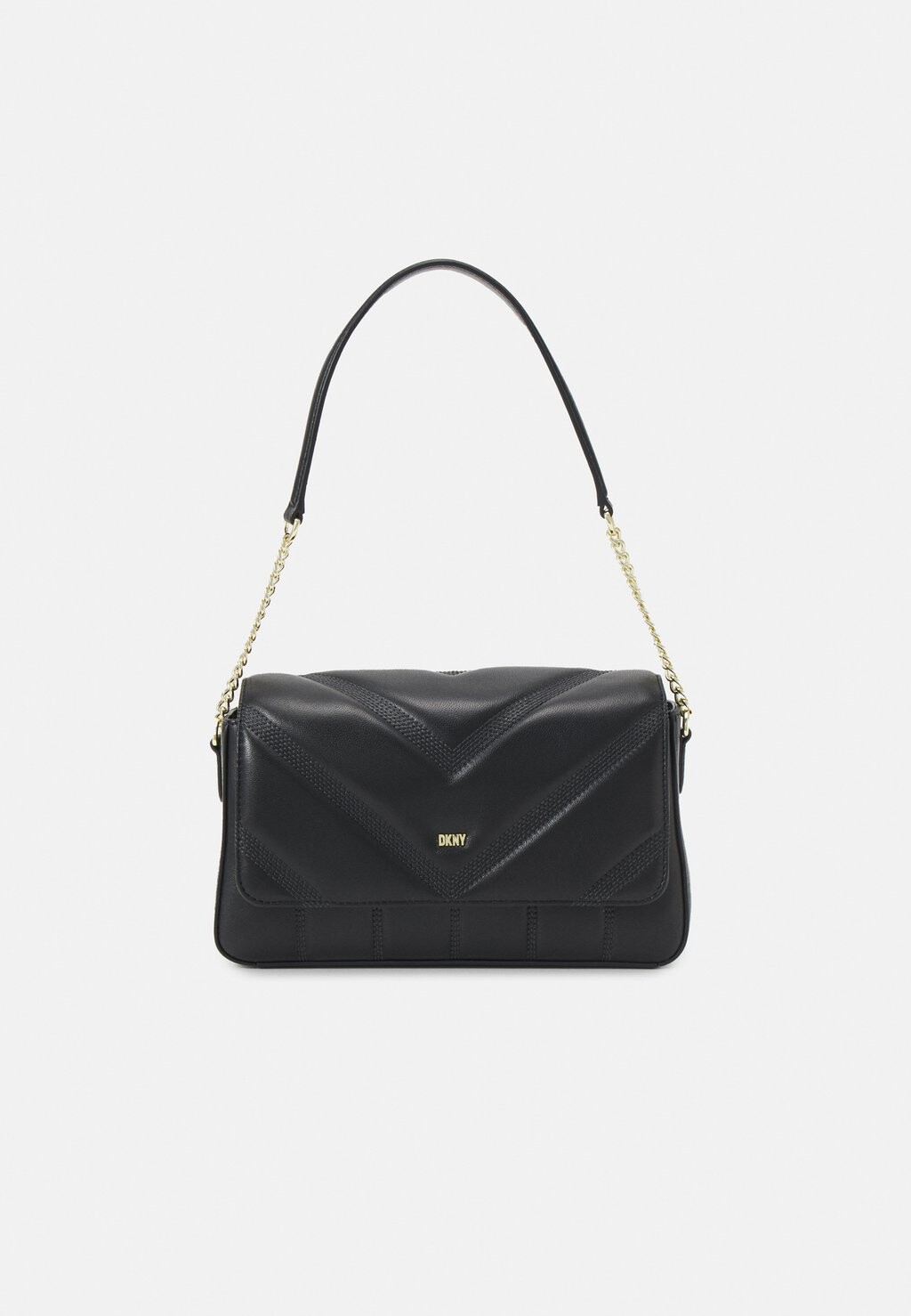 

Сумочка DKNY BECCA FLAP, цвет black/gold
