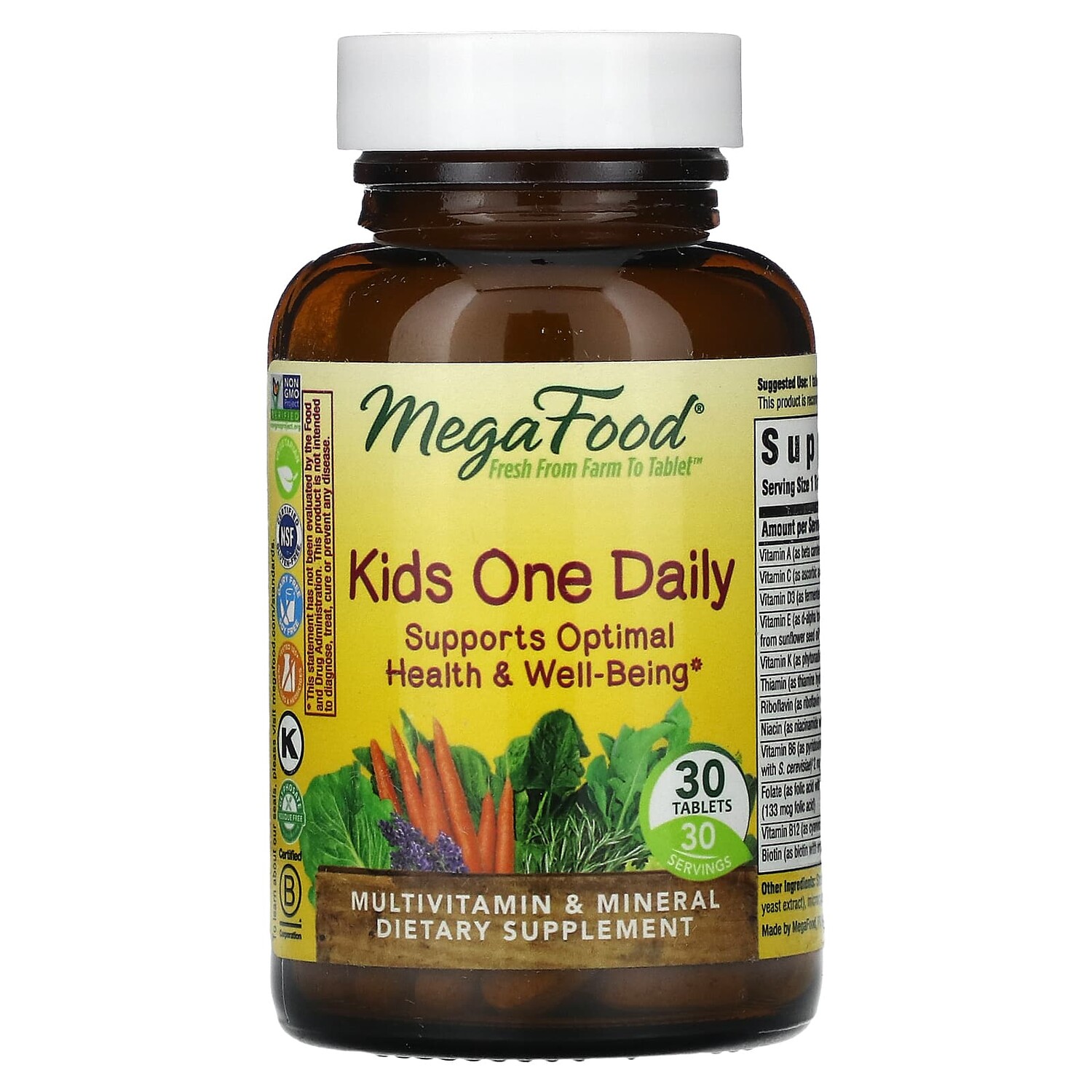 

One Daily, для детей, 30 таблеток, MegaFood