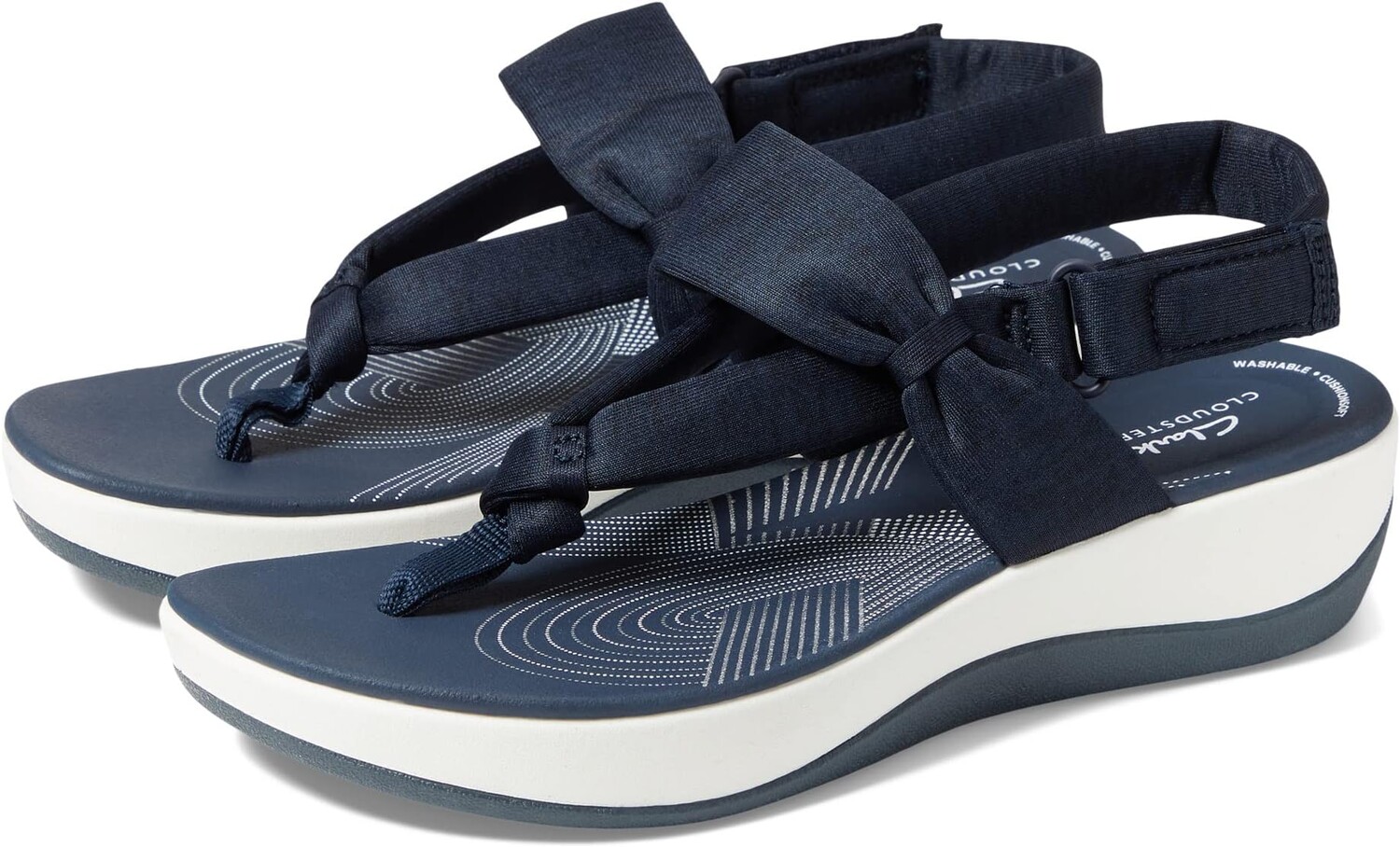 

Сандалии на плоской подошве Arla Nicole Clarks, цвет Navy Jersey