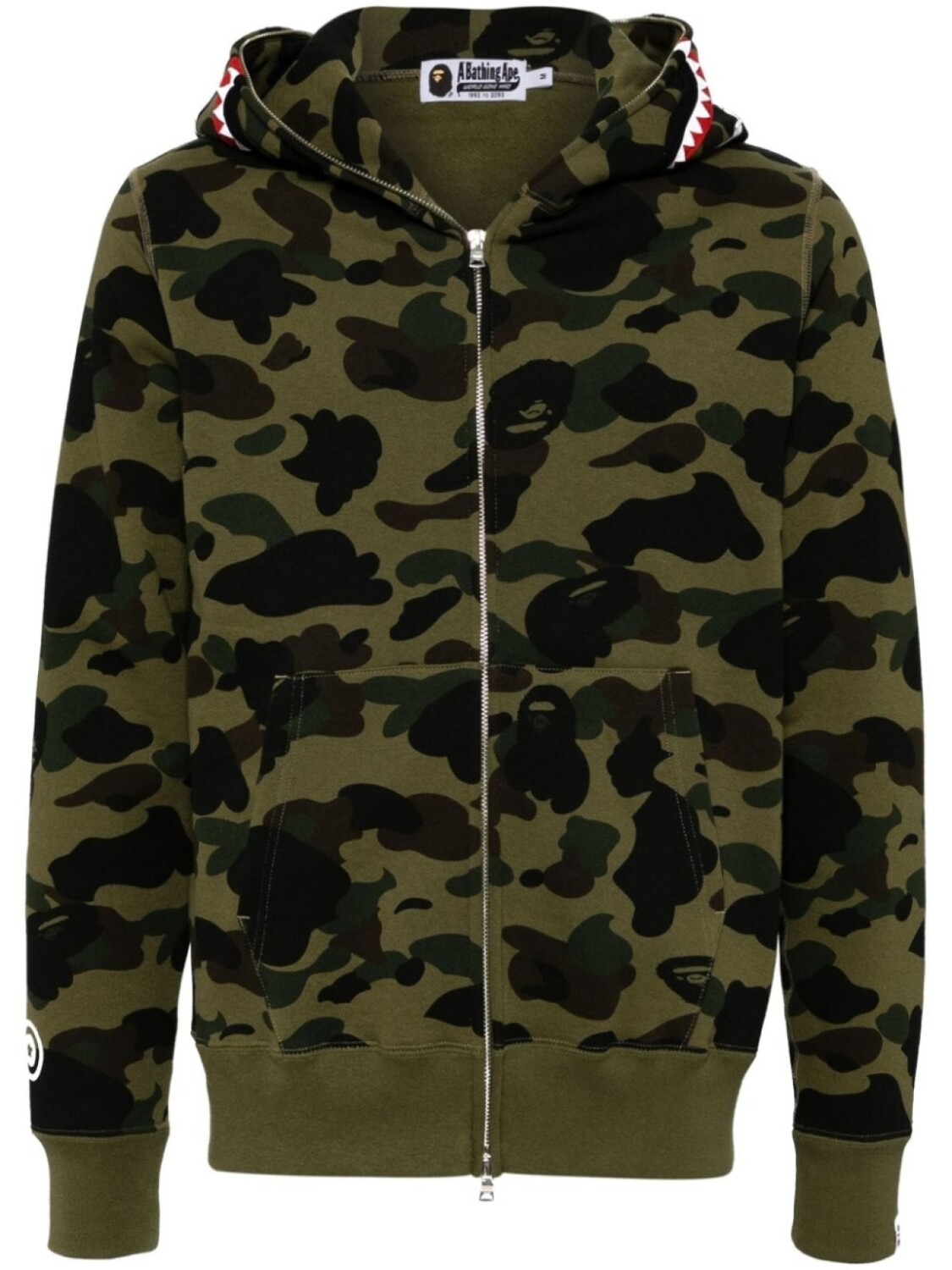 

A BATHING APE худи с логотипом, зеленый