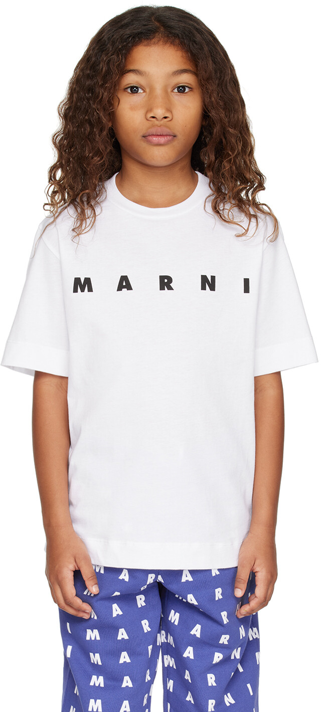 

Детская футболка с принтом Marni, цвет White