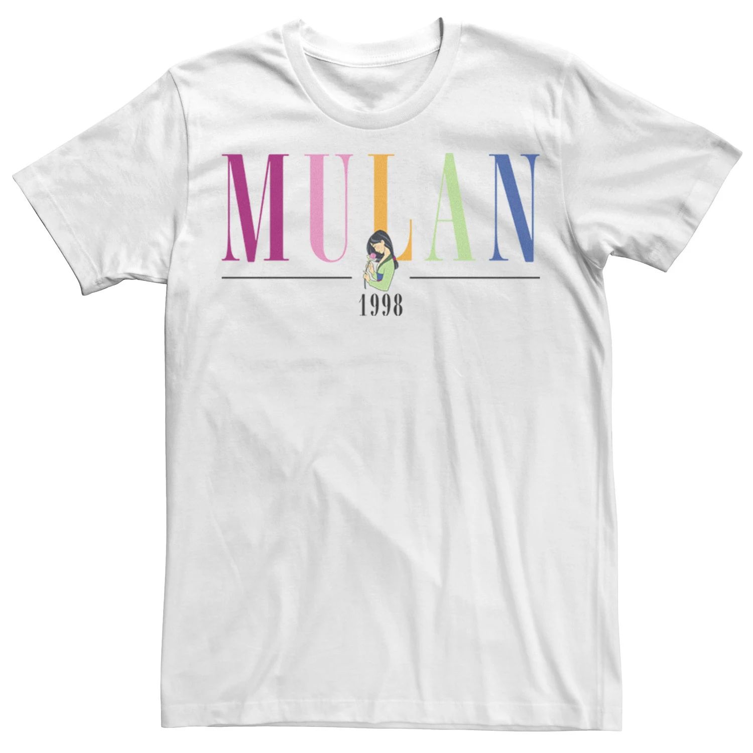 Мужская футболка Disney Mulan & Mushu 1998 с надписью в стиле поп-музыки Licensed Character