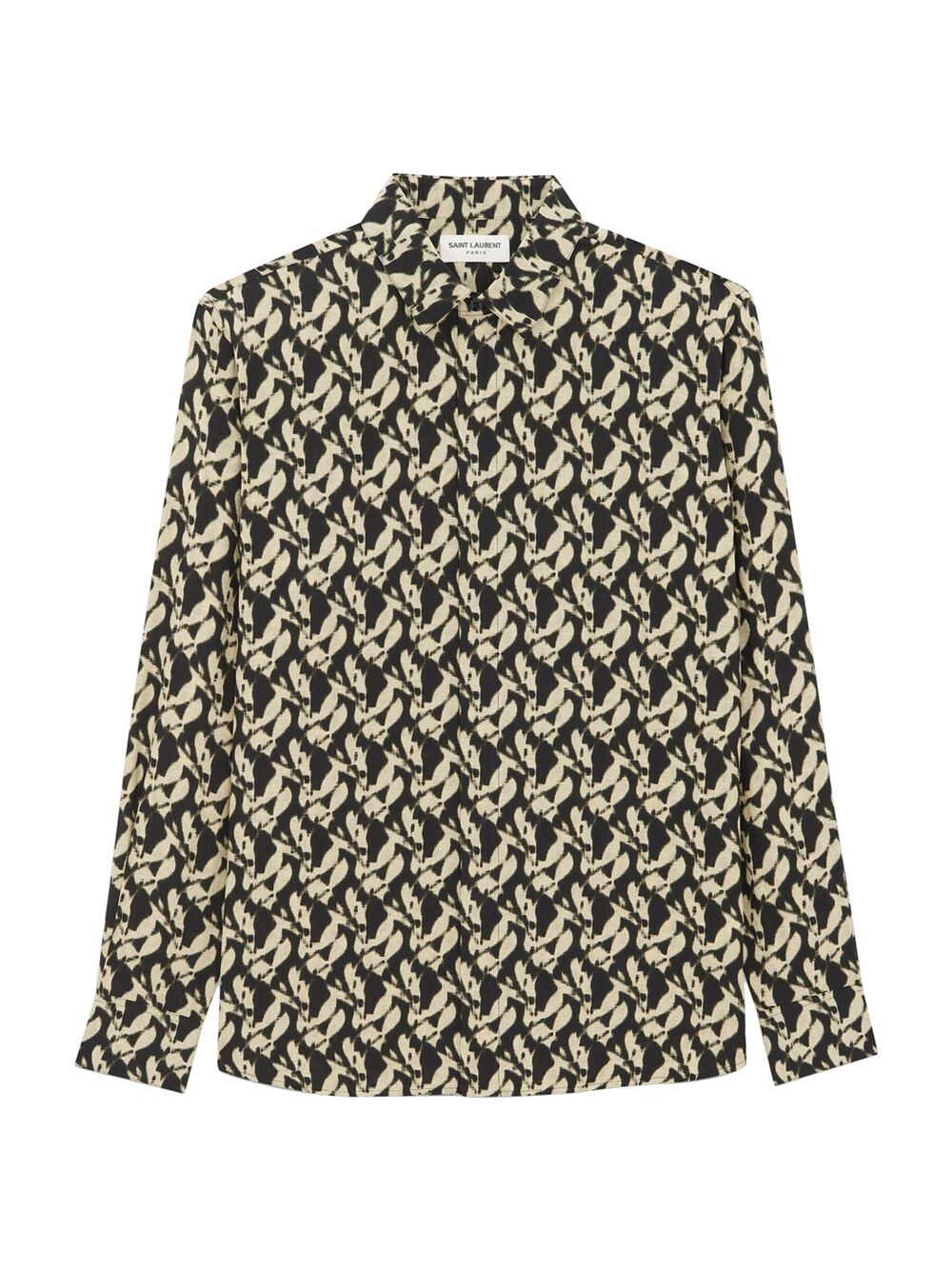 

Классическая рубашка Yves Collar из вискозы и шелка Saint Laurent, черный