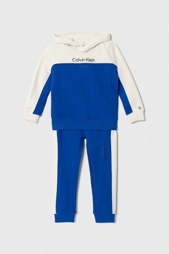 

Детский хлопковый спортивный костюм Calvin Klein Jeans, синий