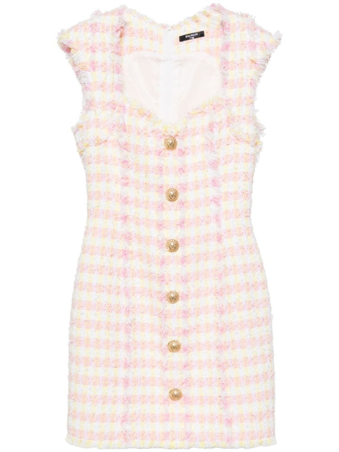 

Balmain твидовое платье, желтый