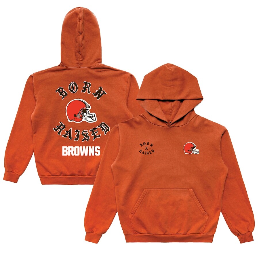

Пуловер с капюшоном Born x Raised Cleveland Browns, оранжевый