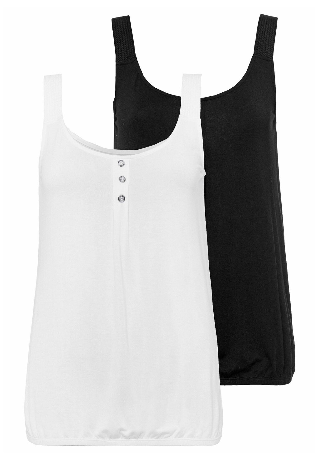 

Топ 2 PACK LASCANA, цвет creme schwarz