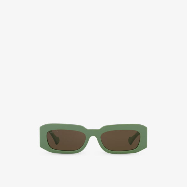 

Gc002108 gg1426s солнцезащитные очки из ацетата в прямоугольной оправе Gucci, зеленый