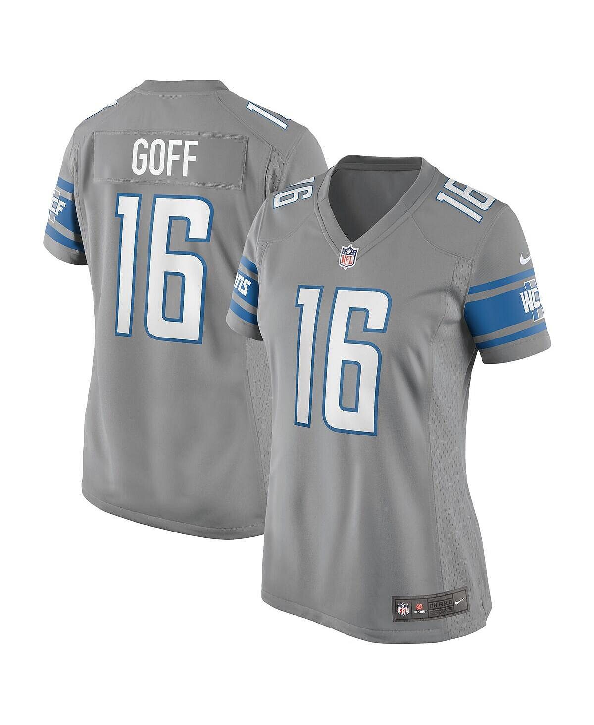 

Женская Джерси Джареда Гоффа Silver Detroit Lions Game Nike, серебро