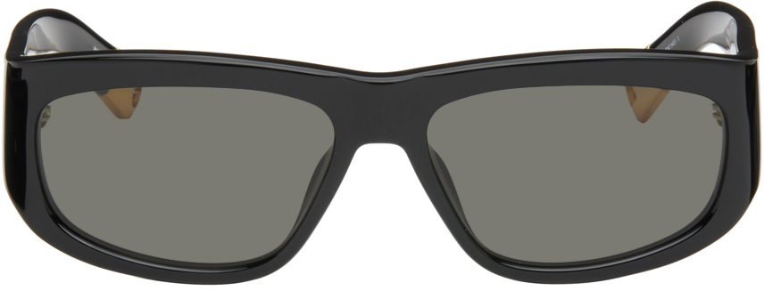 цена Черные солнцезащитные очки Les Lunettes Pilota Jacquemus