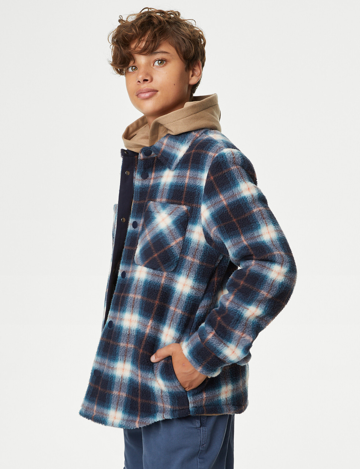 

Флисовая рубашка в клетку (6–16 лет) Marks & Spencer