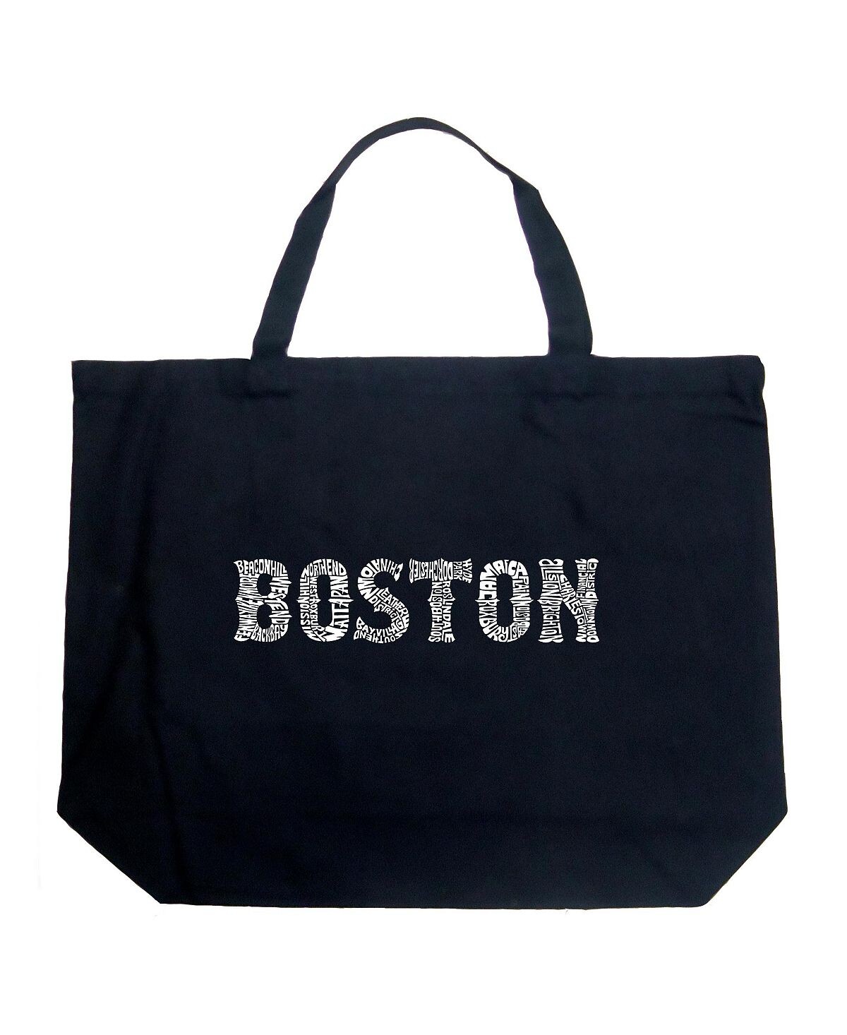 

Boston Neighborhoods — большая большая сумка Word Art LA Pop Art, черный