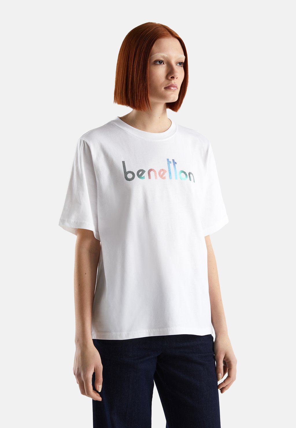 

Футболка с принтом United Colors of Benetton, белый