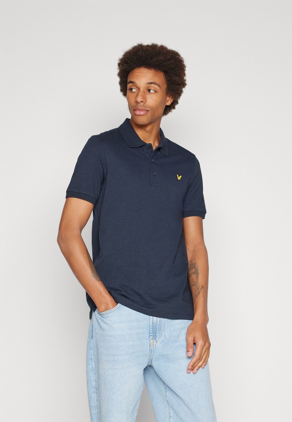 

Рубашка-поло SLUB SHIRT Lyle & Scott, темно-синий