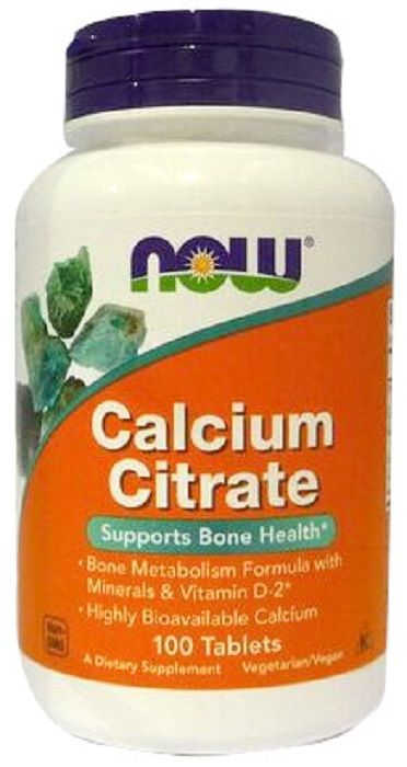 Now Foods Calcium Citrate With Minerals & Vitamin D-2 препарат, содержащий магний, кальций, витамин D и цинк, 100 шт.
