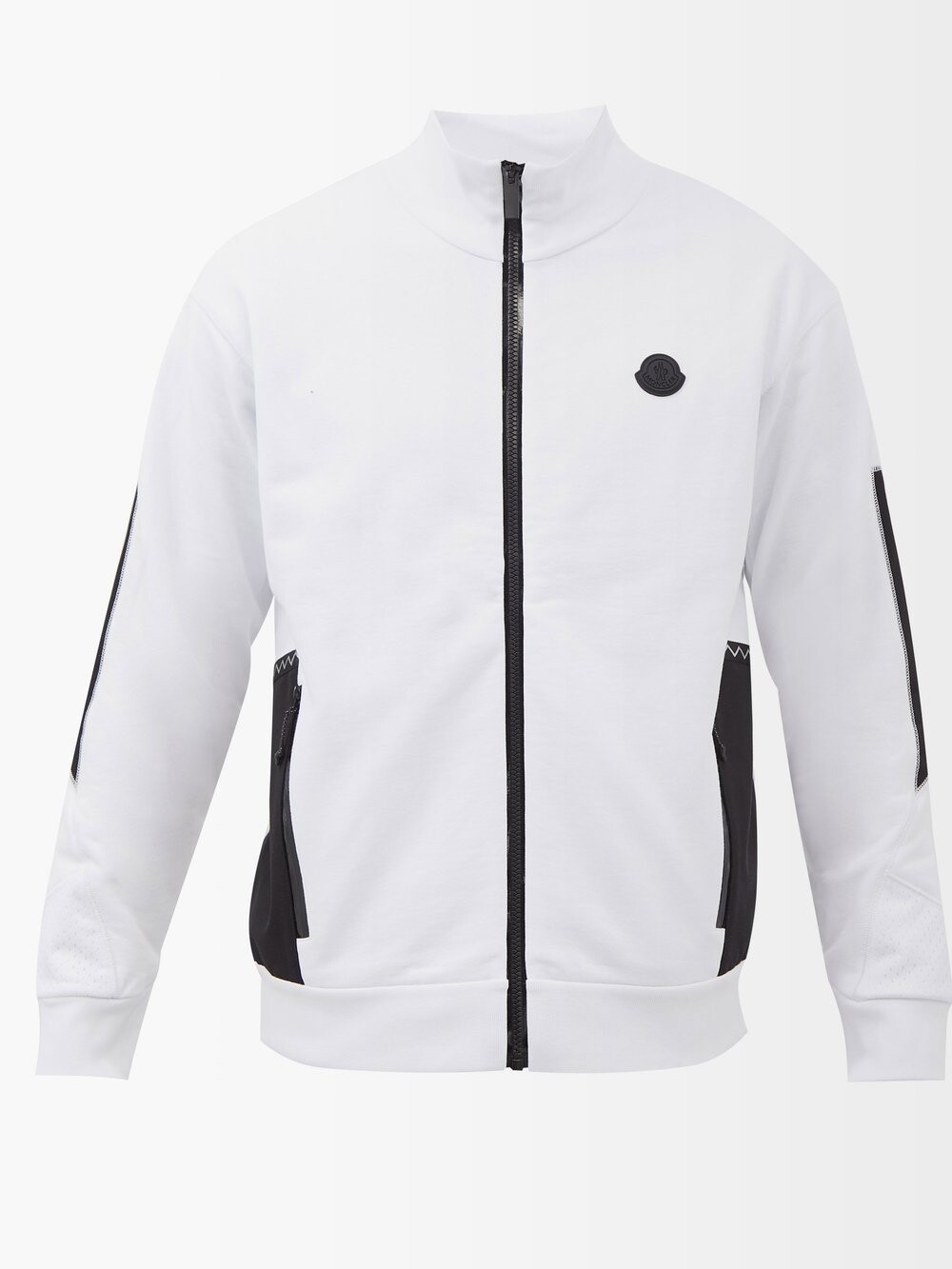 

Спортивная куртка из джерси на молнии Moncler, белый
