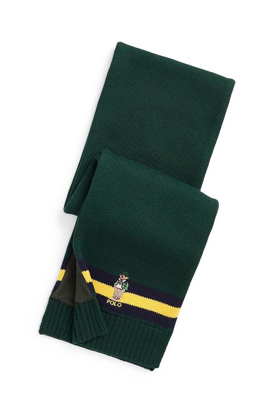 Хлопковый шарф для детей Polo Ralph Lauren, зеленый