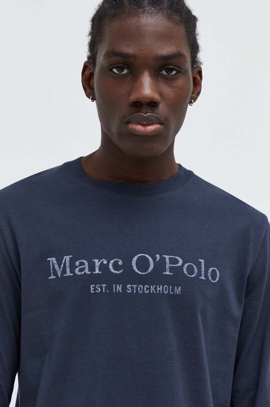 

Хлопковая рубашка с длинными рукавами Marc O'Polo, темно-синий