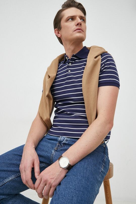 

Хлопковое поло Polo Ralph Lauren, темно-синий