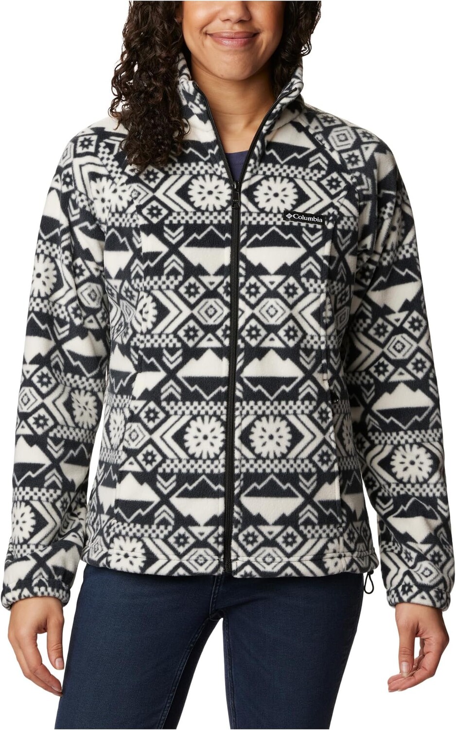 

Куртка Benton Springs Printed Full Zip Columbia, цвет Black Checkered Peaks Tonal