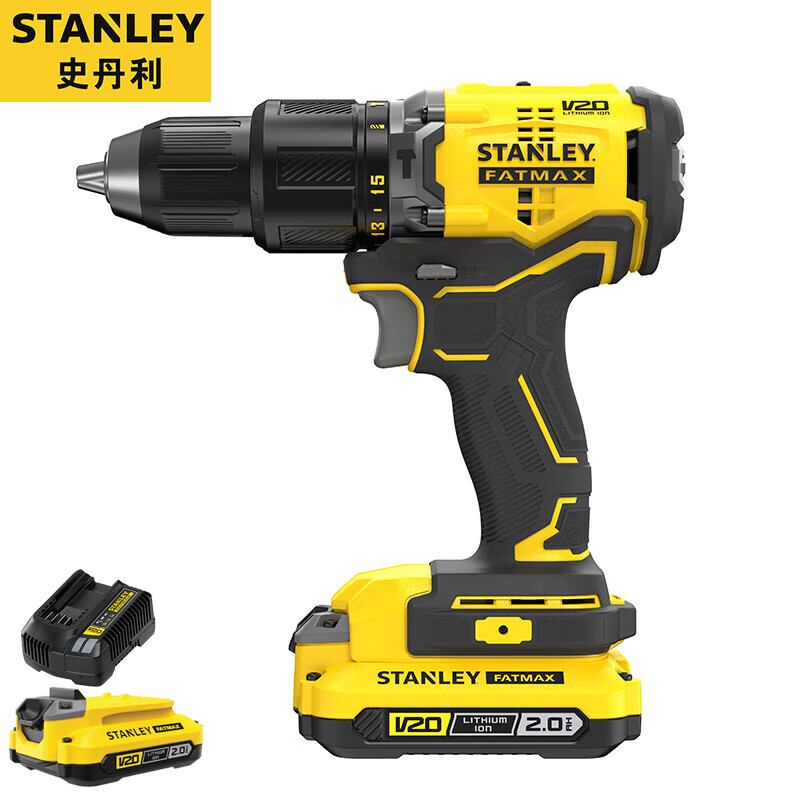 Дрель аккумуляторная Stanley SBD715K-A9 + два аккумулятора 2.0Ah, зарядное устройство