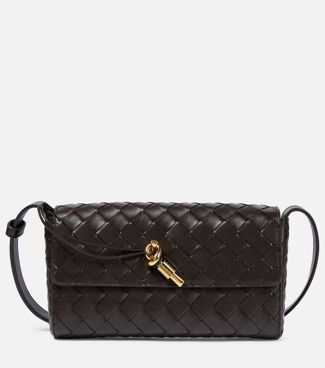 

Сумка на плечо Andiamo из кожи Bottega Veneta, коричневый