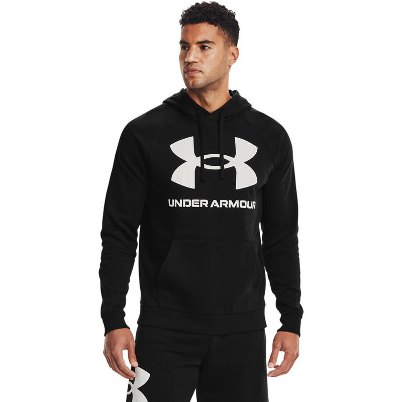 

Флисовая толстовка с большим логотипом Under Armour Rival, черная, мужская