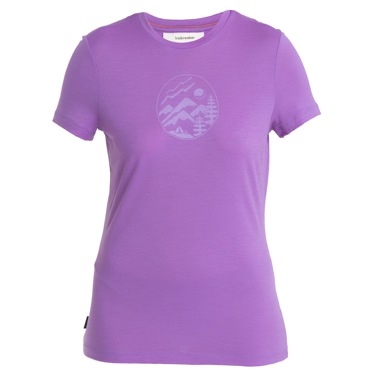 Рубашка из мериноса Icebreaker Women's Tech Lite III S/S Tee Camping Circle, цвет Magic ультратонкий силиконовый чехол накладка для asus zenfone 5q 5 lite zc600kl с принтом горы и небо