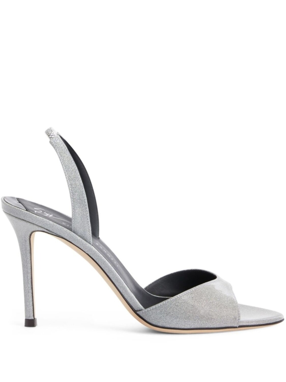 

Giuseppe Zanotti босоножки Lilibeth 105 с ремешком на пятке, серебряный