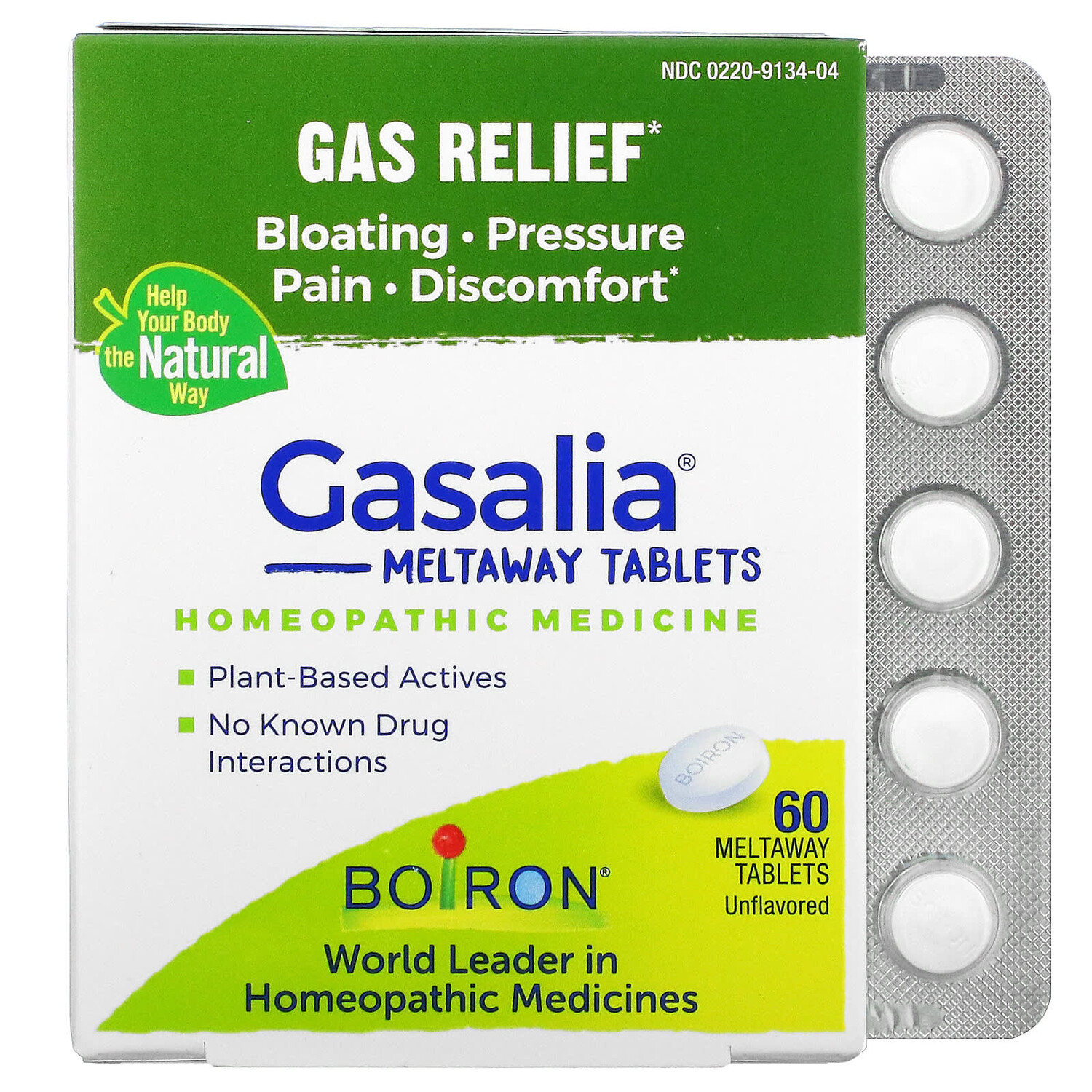 

Gasalia, средство для устранения газов, без ароматизаторов, 60 таблеток Meltaway, Boiron