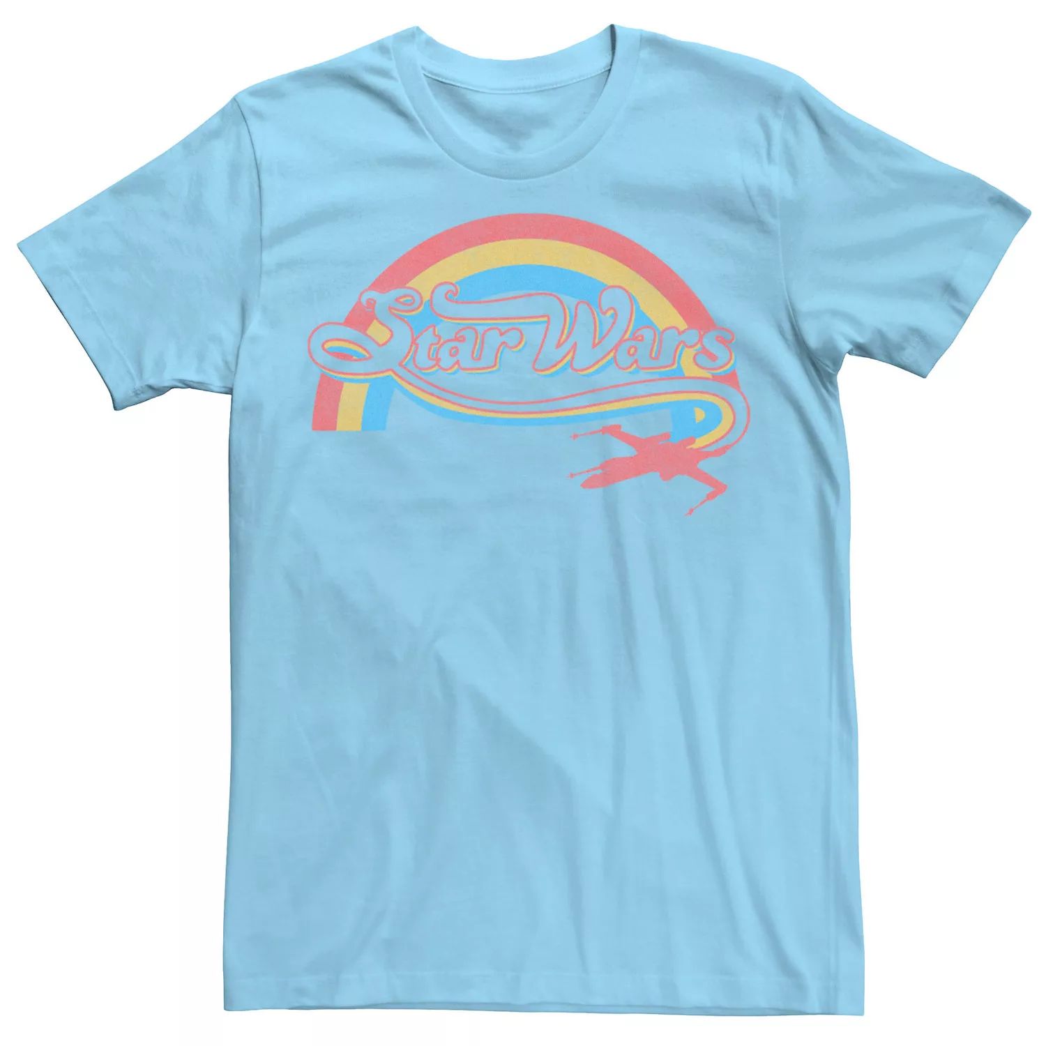 Мужская футболка с логотипом в стиле радуги в стиле ретро Star Wars