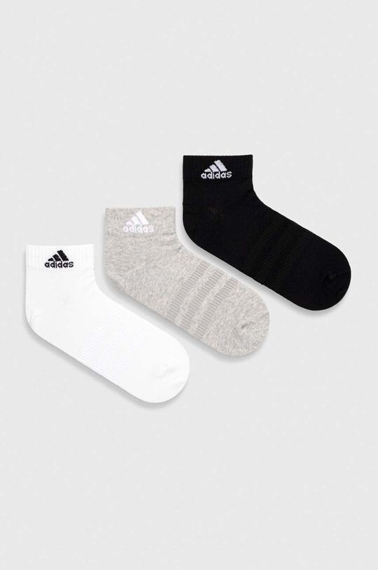 цена Носки , 3 пары adidas, серый