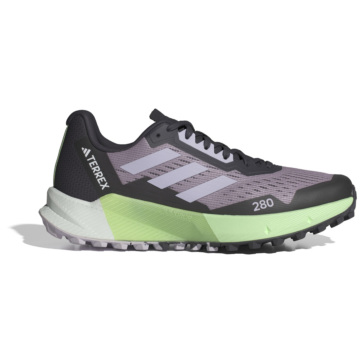 Кроссовки для бега по пересеченной местности Adidas Terrex Women's Terrex Agravic Flow 2 0, цвет Preloved Fig/Silver Dawn/Semi Green Spark