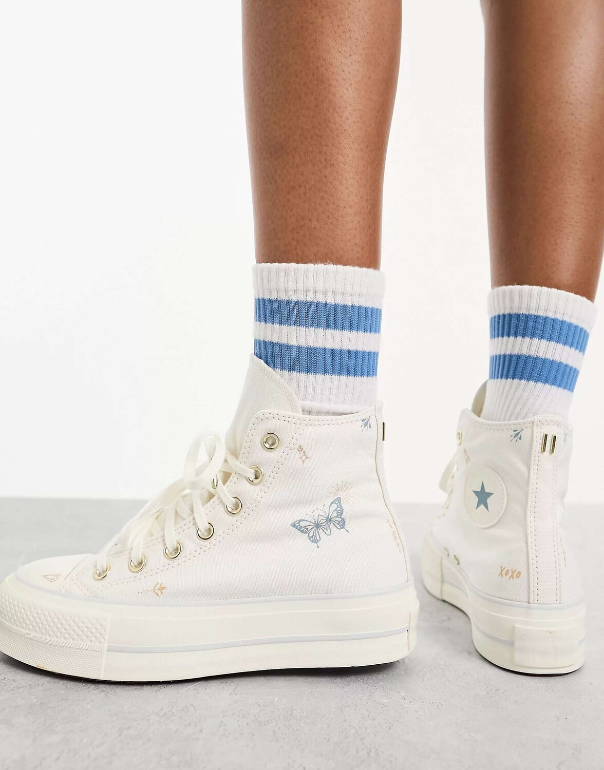 

Белые кроссовки Converse Chuck Taylor All Star Lift с вышивкой, Белый