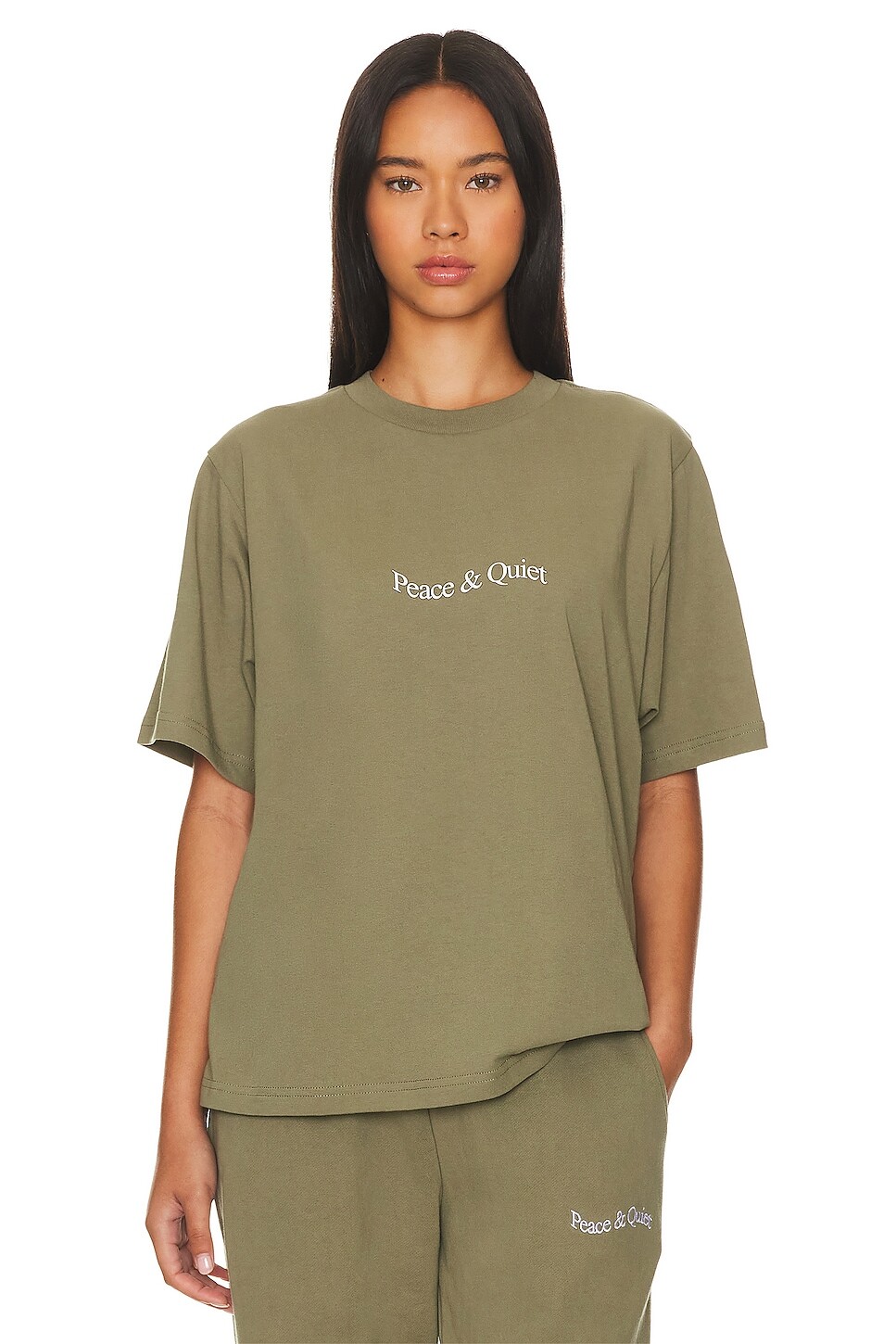 

Футболка Museum of Peace and Quiet Wordmark T-shirt, оливковый, Зеленый