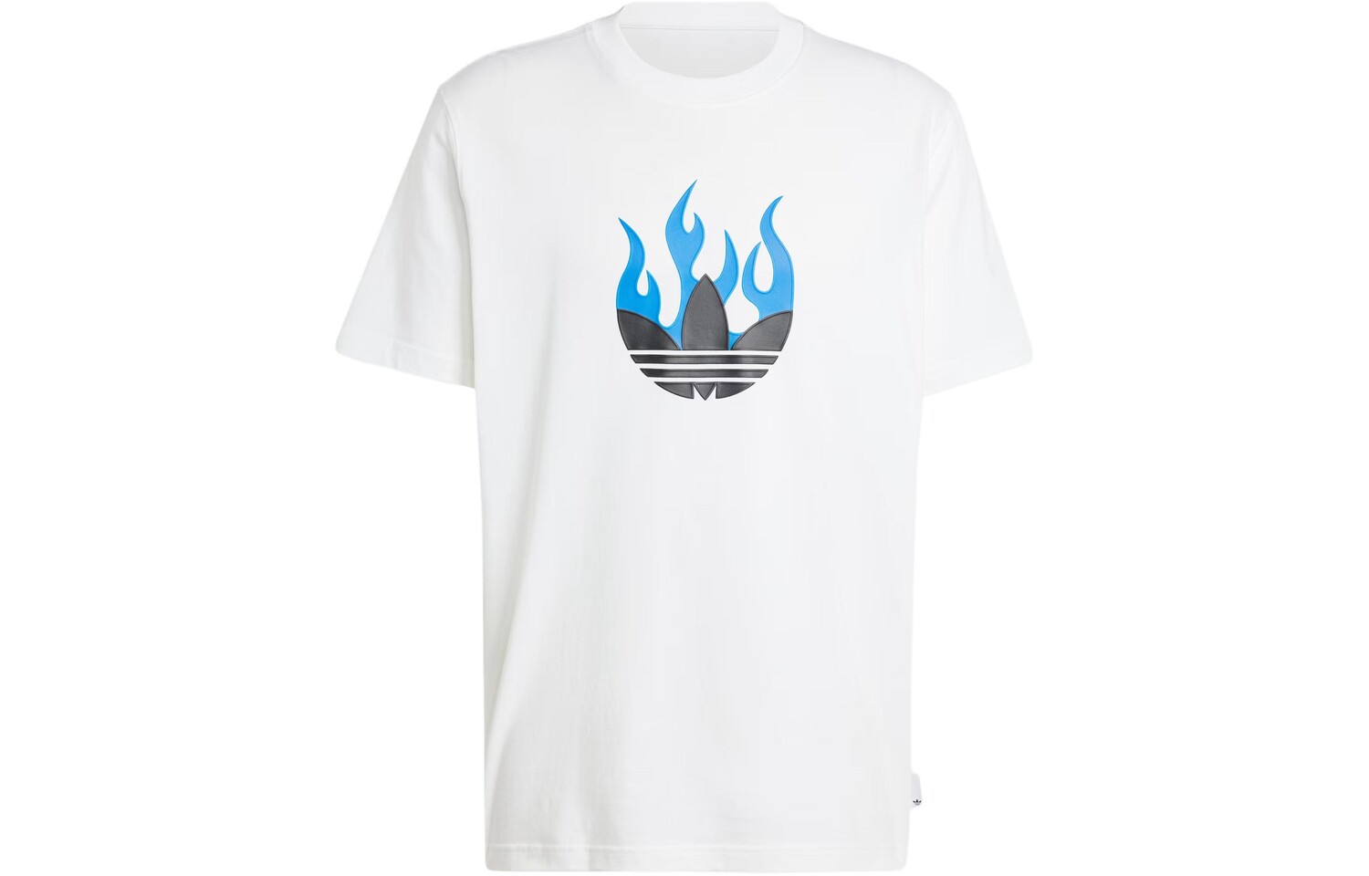 

Футболка с принтом логотипа Adidas Flames Adidas Originals, белый