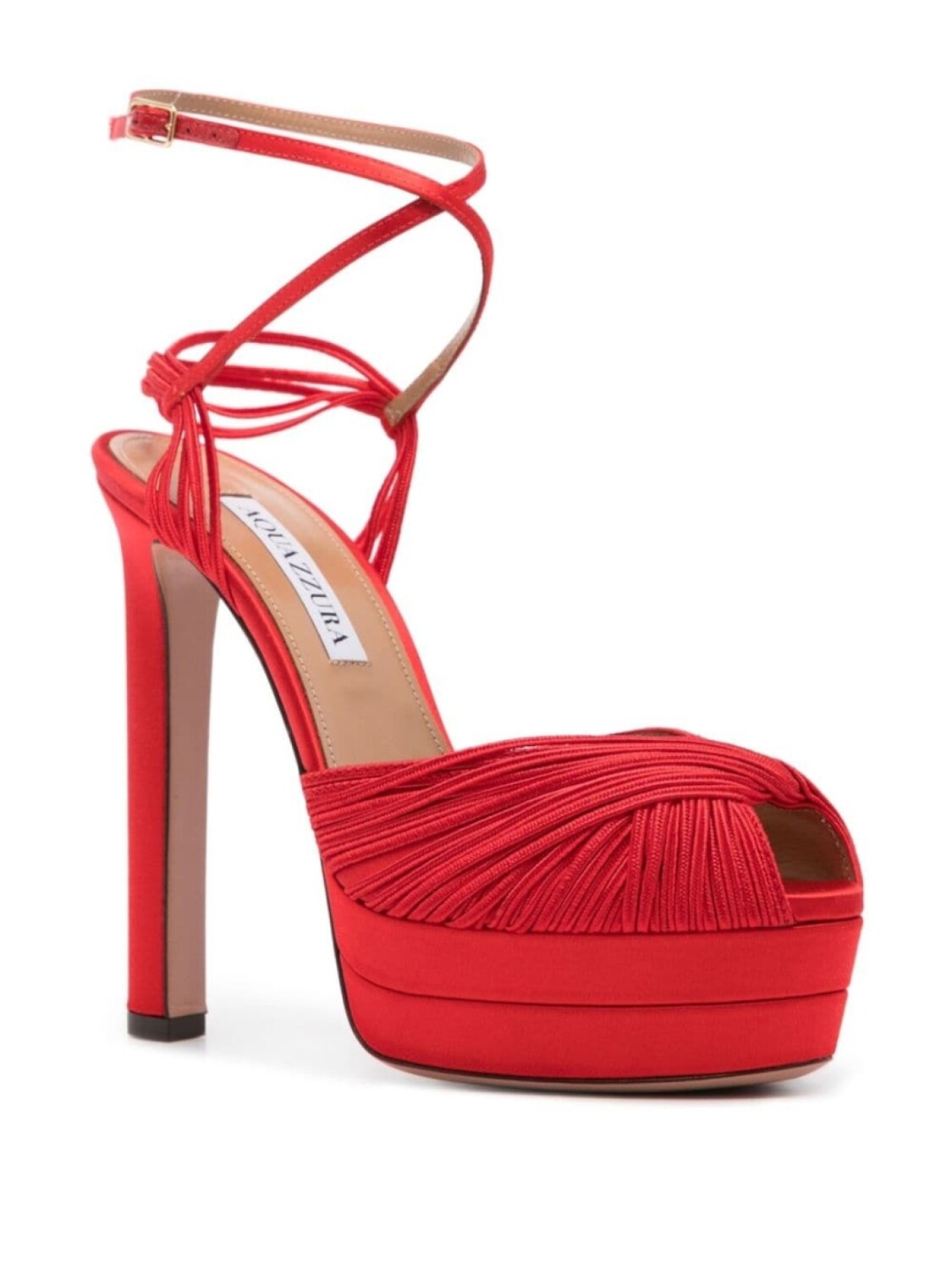 

Aquazzura босоножки с драпировкой, красный