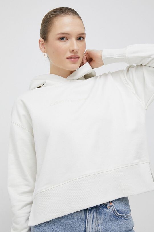 

Хлопковая толстовка Calvin Klein Jeans, бежевый
