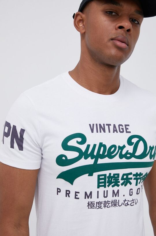 

Хлопковая футболка Superdry, белый