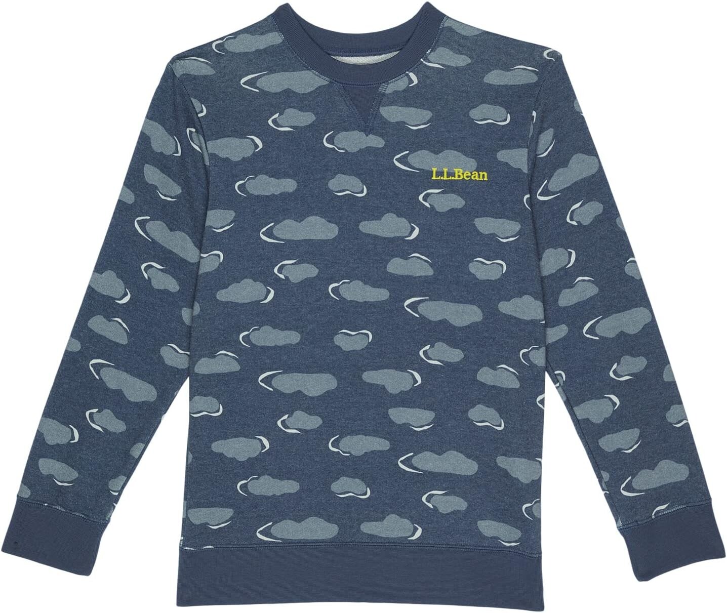 

Толстовка L.L.Bean Athleisure Top Print, цвет Vintage Indigo Clouds