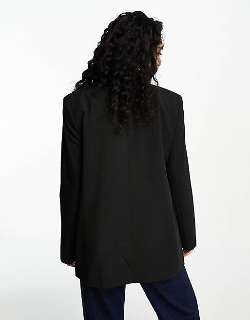 

Черный блейзер с капюшоном ASOS DESIGN