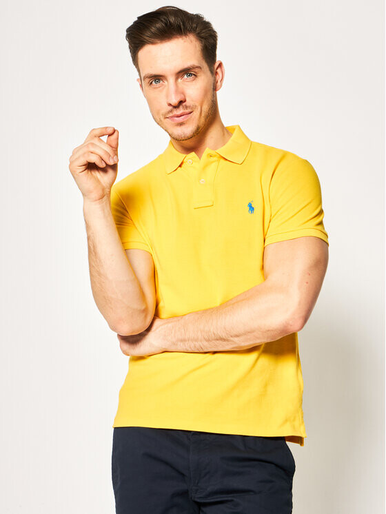 

Рубашка-поло узкого кроя Polo Ralph Lauren, желтый