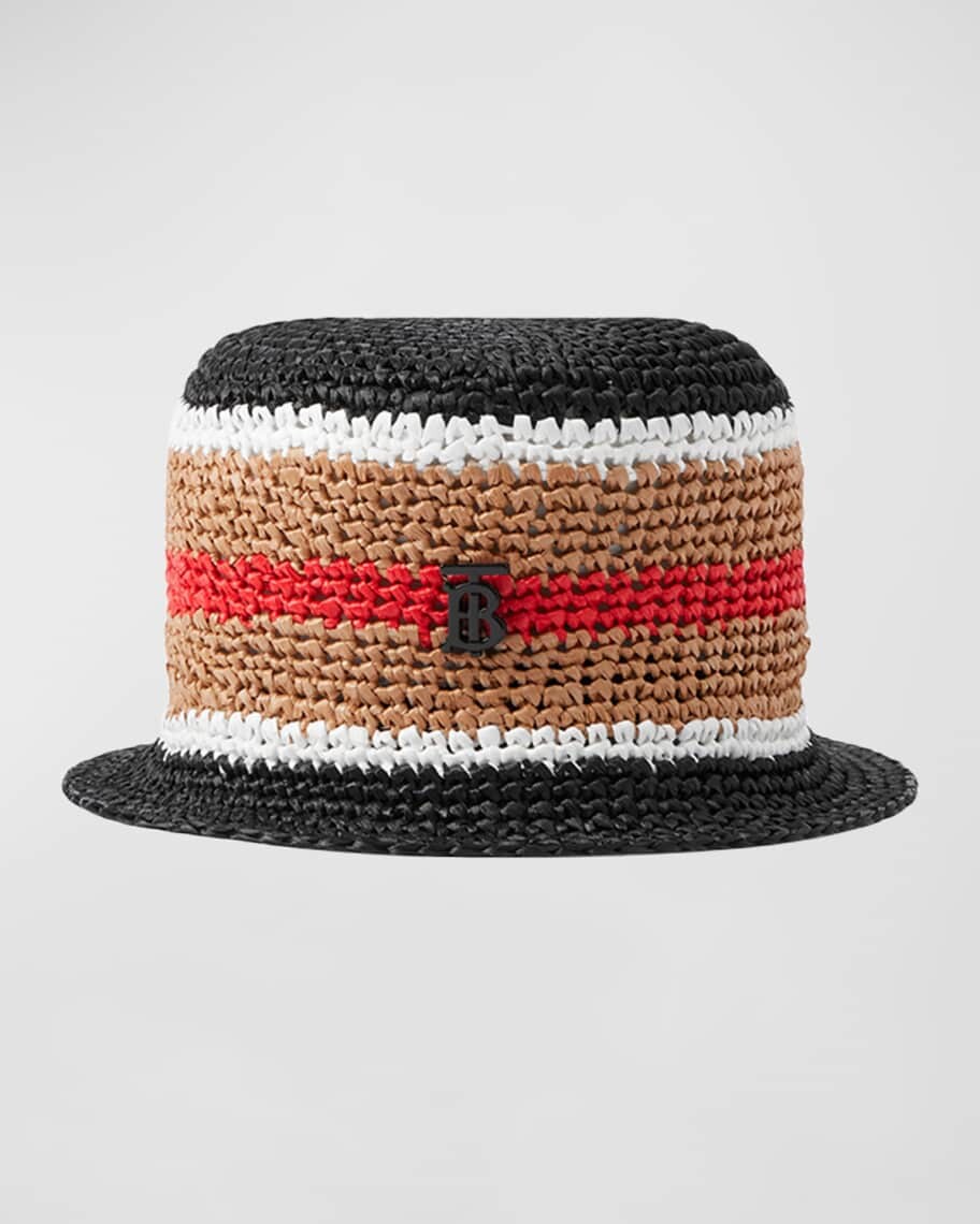 

Панама-ведро в полоску с монограммой TB Burberry