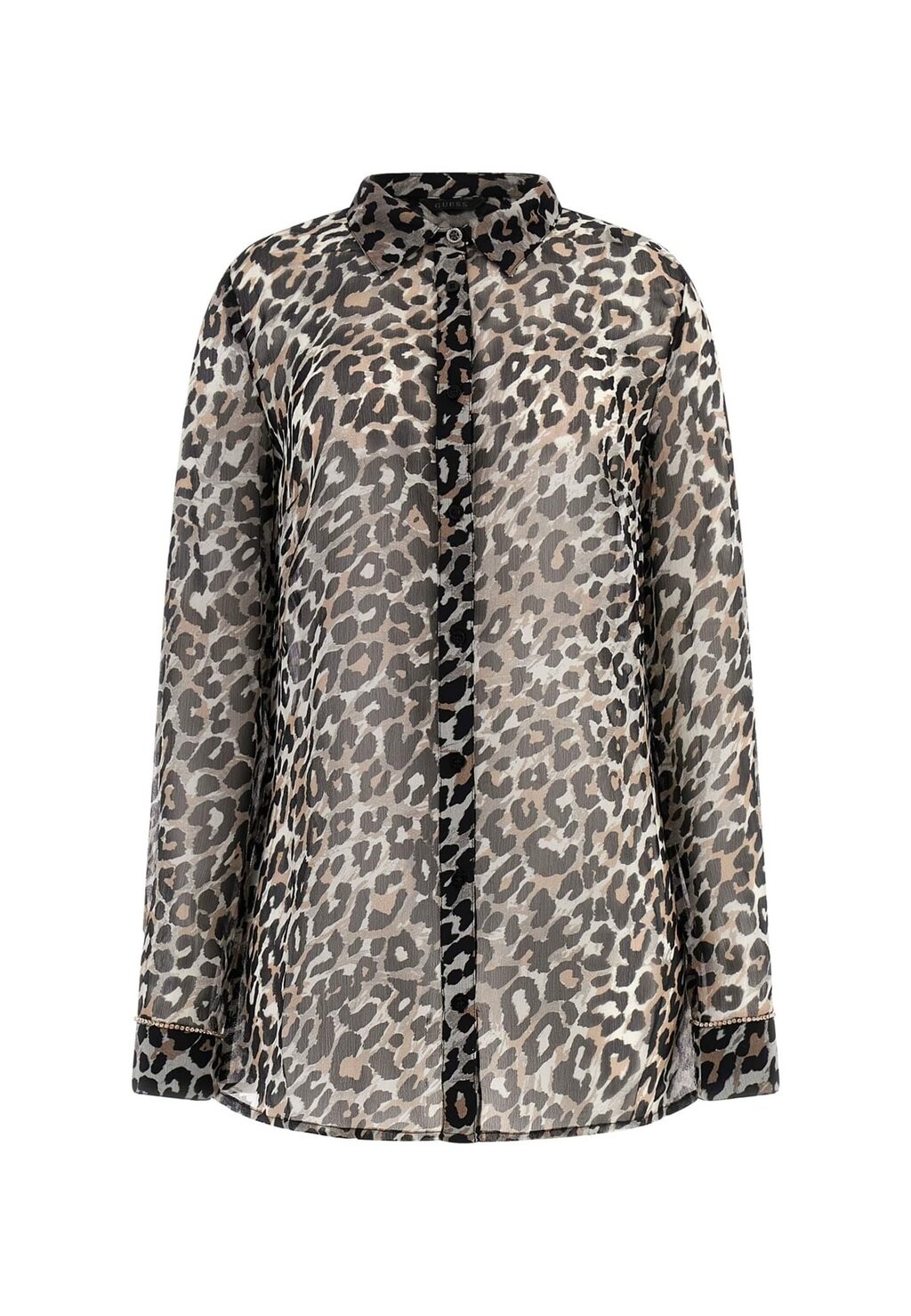

Блузка-рубашка MIT ALLOVER PRINT Guess, цвет animalprint schwarz