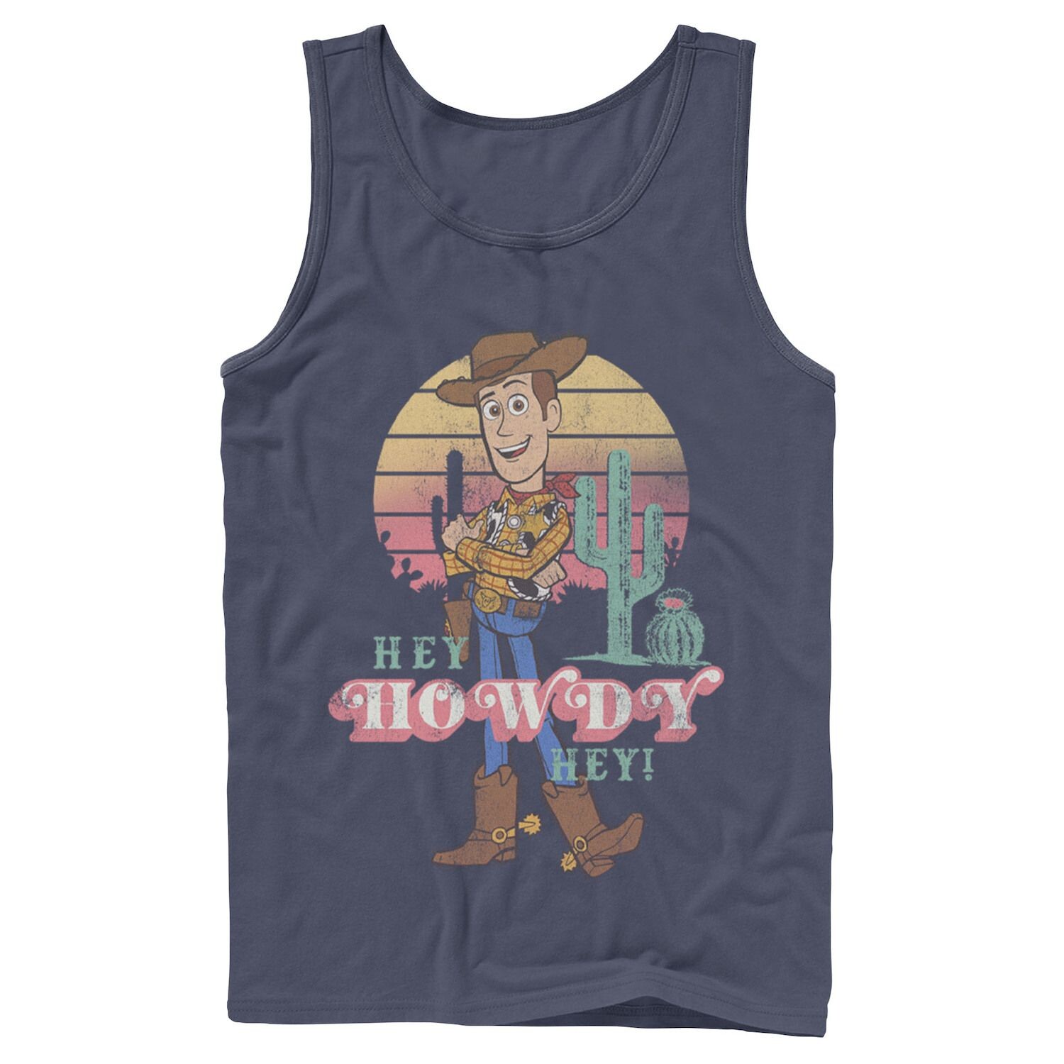 

Мужская футболка Disney/Pixar «История игрушек 4» Woody Hey Howdy Hey Портретная майка в стиле ретро Disney / Pixar