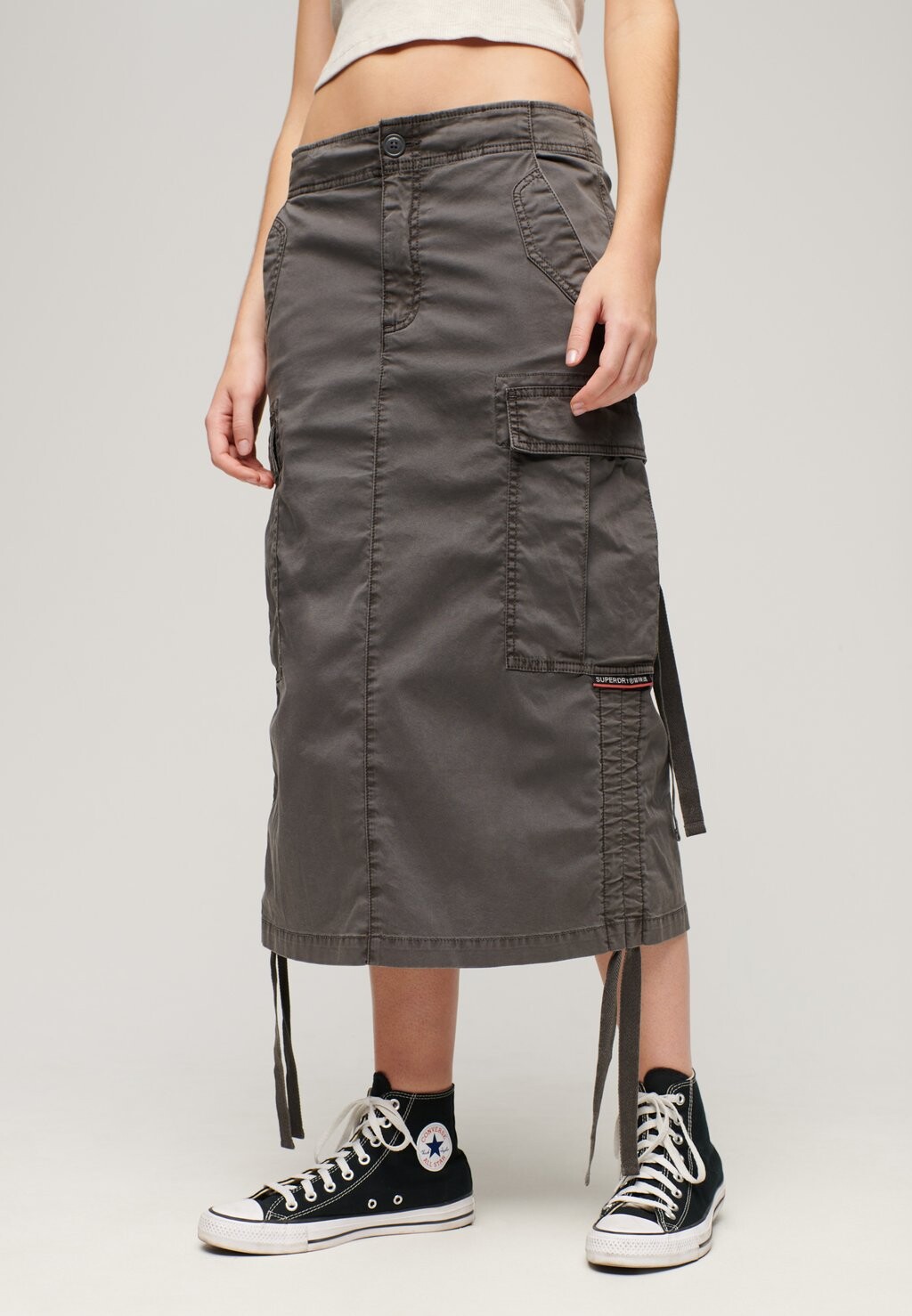 

Юбка А-силуэта MIDI Superdry, серый