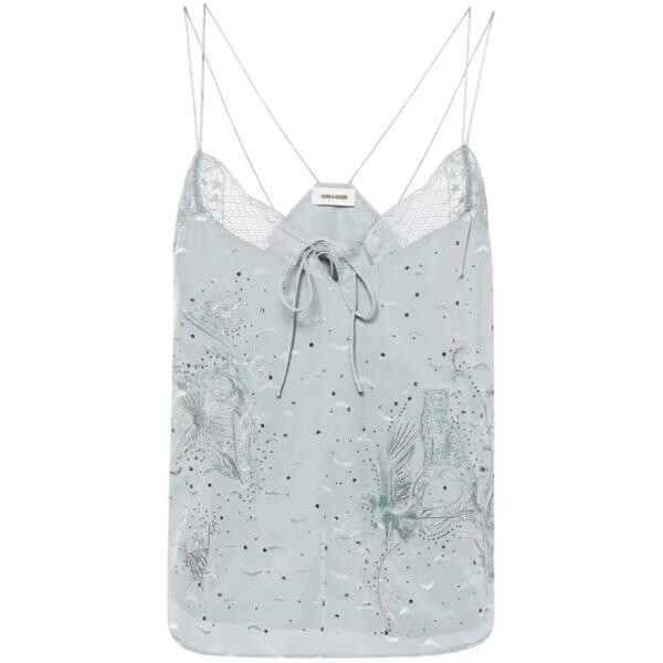 

Футболка capela wings-jacquard tank top Zadig & Voltaire, серый