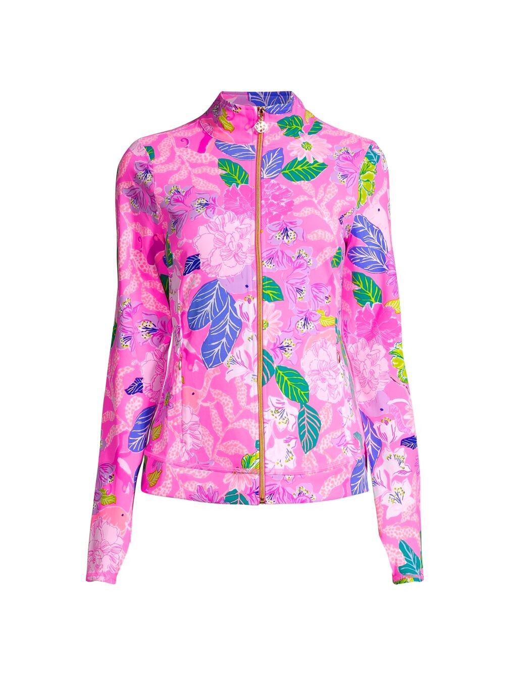 

Куртка Britana с цветочным принтом на молнии спереди Lilly Pulitzer, розовый