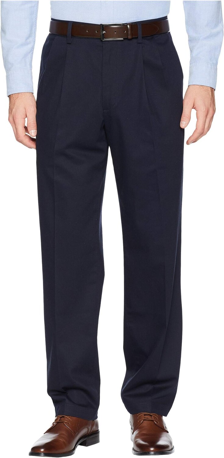 

Брюки из хлопка Classic Fit цвета хаки Lux D3 - Плиссированные Dockers, цвет Dockers Navy